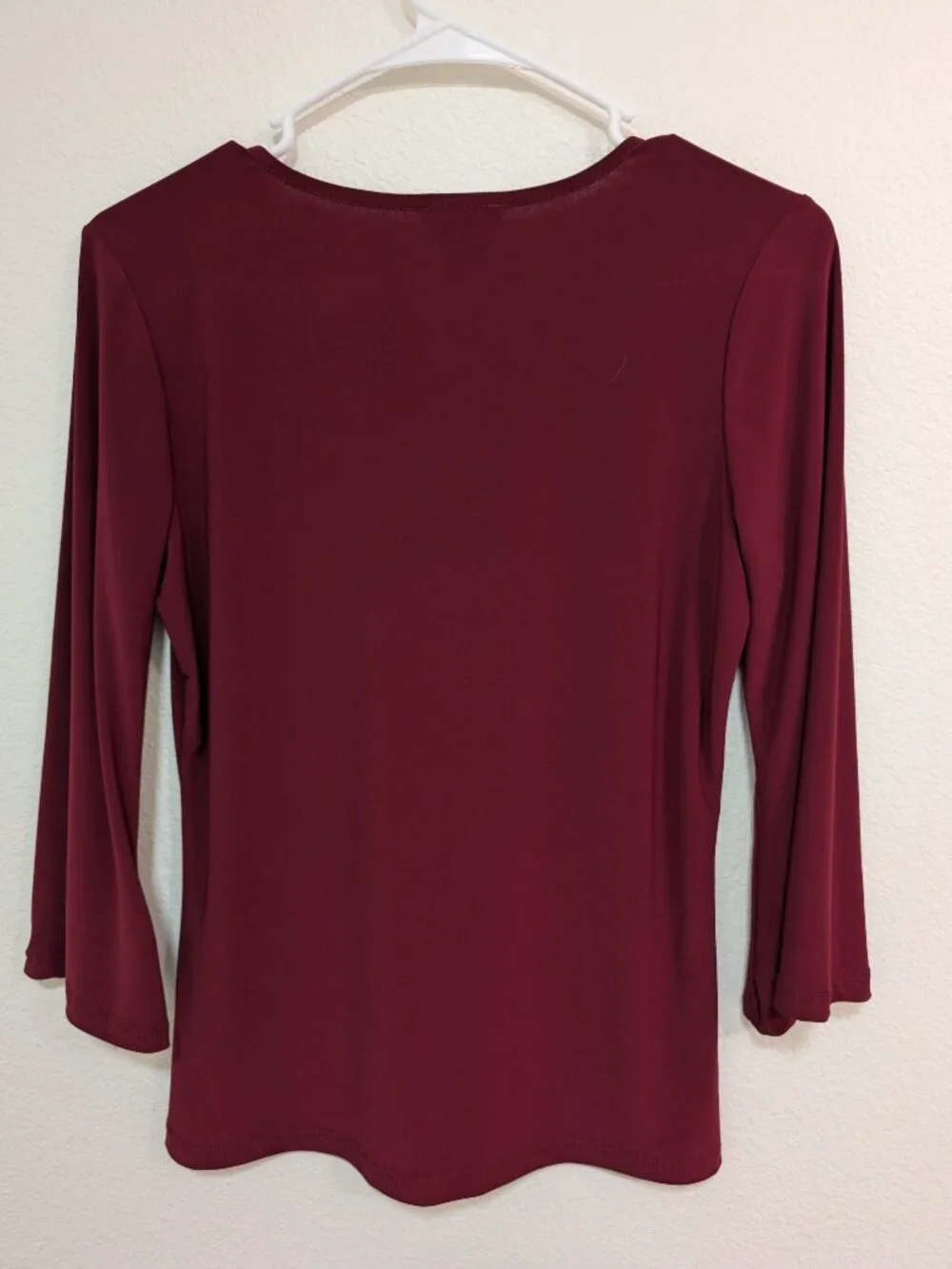 Elan + Grace Women’s 3/4 Sleeve Red Blouse Petite M